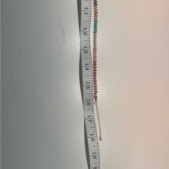 Boho Multicolor Rainbow Stone Necklace One Size Anthropologie NWOT - Picture 5 of 5